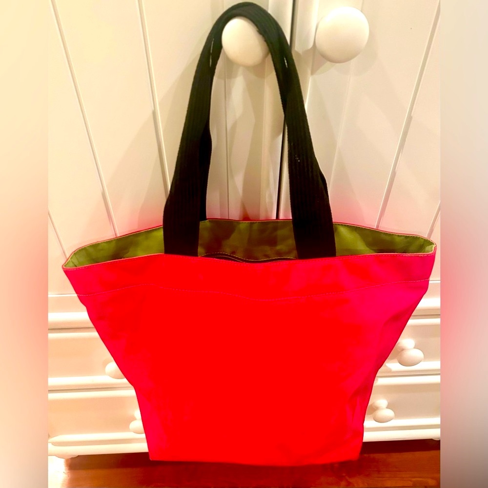 VTG Herve Chapelier Vintage 1990s 🍉 Pink and Green 🍉 Two Tone Medium Tote Bag